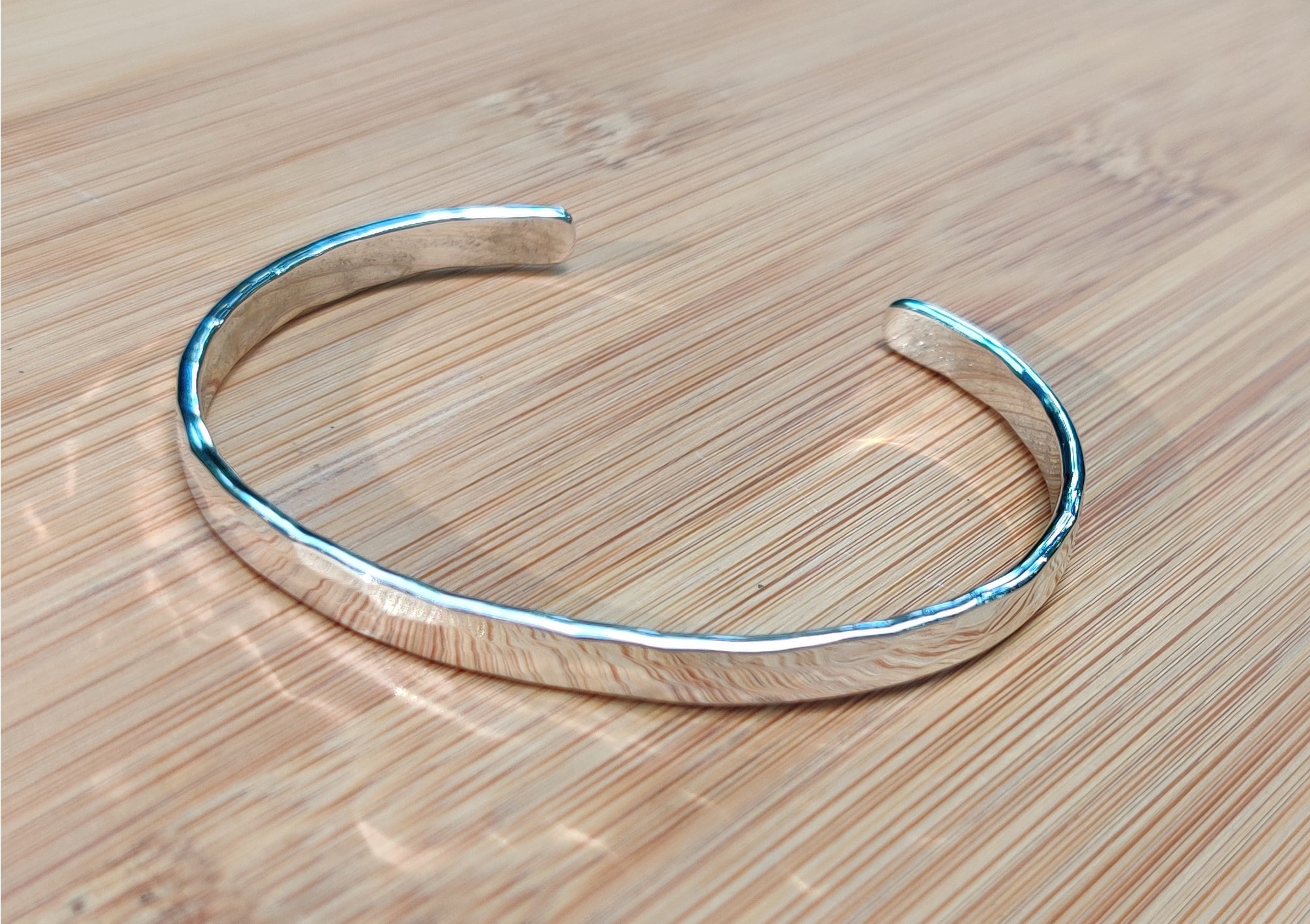 Sterling Silver Cuff Style Hammered Bracelet