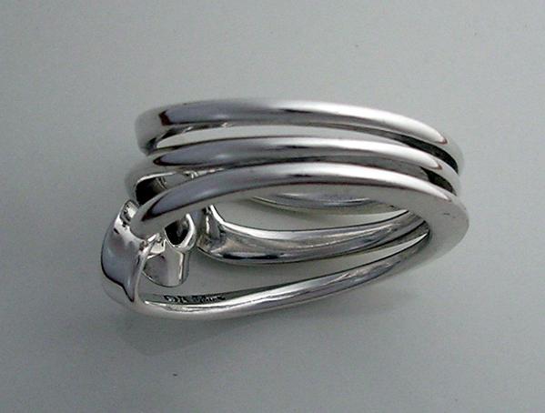 Vortex Energy Ring™ Three Turn Design in 12 Gauge Sterling Silver.