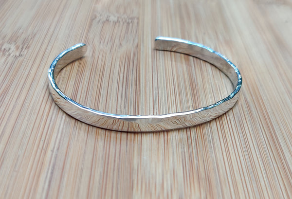 Hammered Sterling Silver Cuff Bracelet for Men or Women – Pat