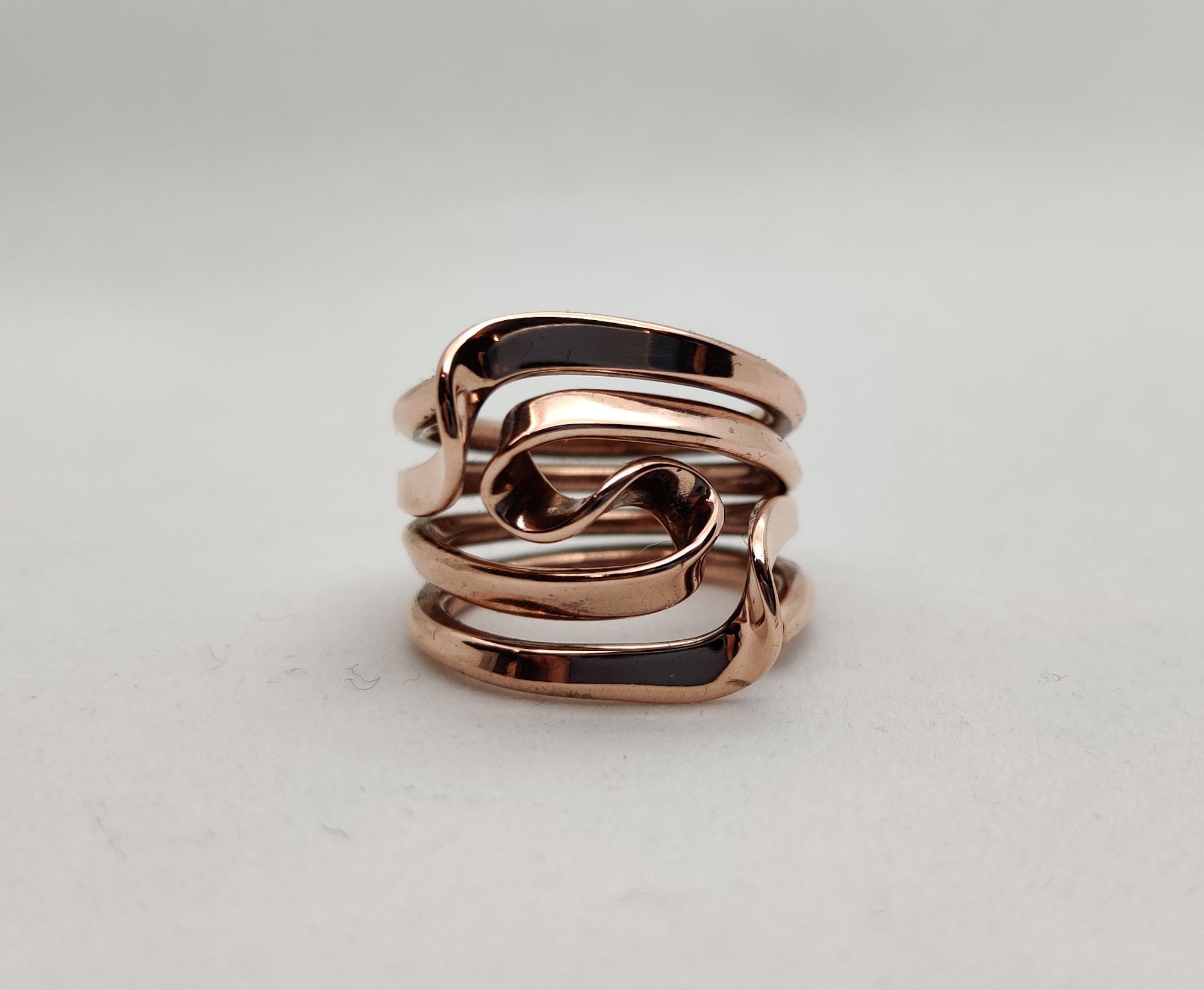 Four Turn Vortex Energy Ring™ Hand Forged In 12 Gauge Pure Copper