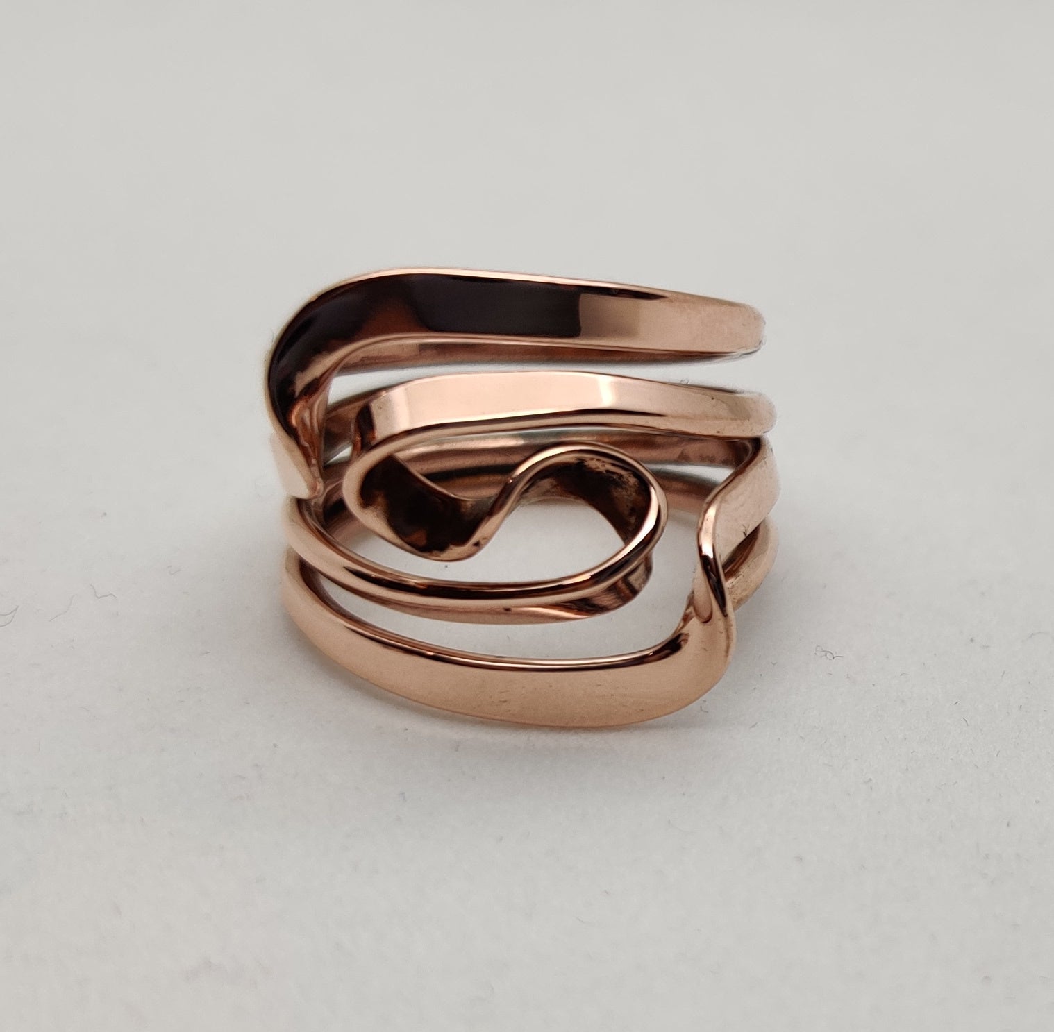 Four Turn Vortex Energy Ring™ Hand Forged In 12 Gauge Pure Copper