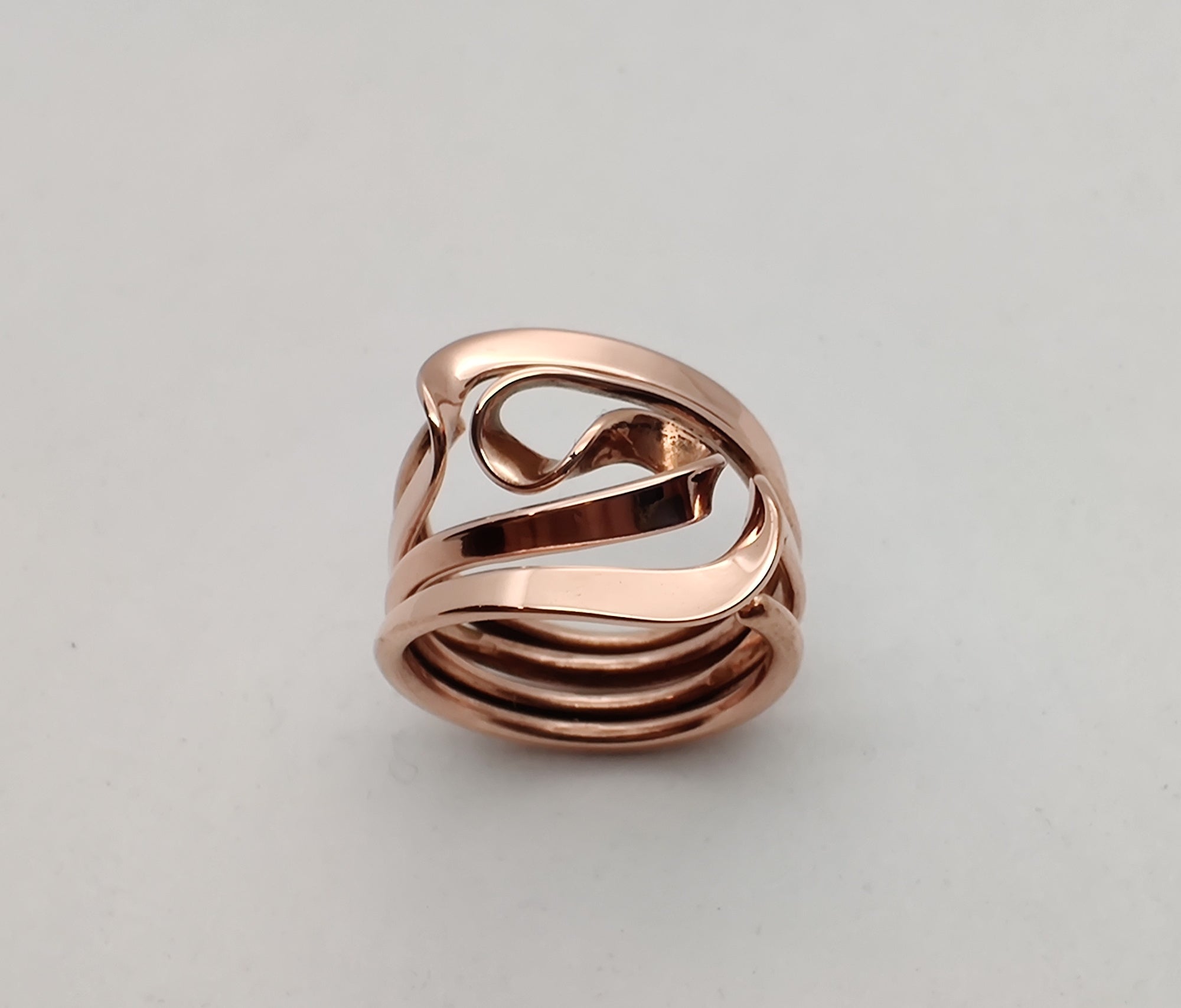 Four Turn Vortex Energy Ring™ Hand Forged In 12 Gauge Pure Copper