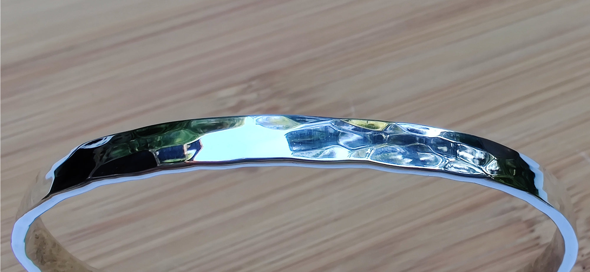Sterling Silver Cuff Style Hammered Bracelet
