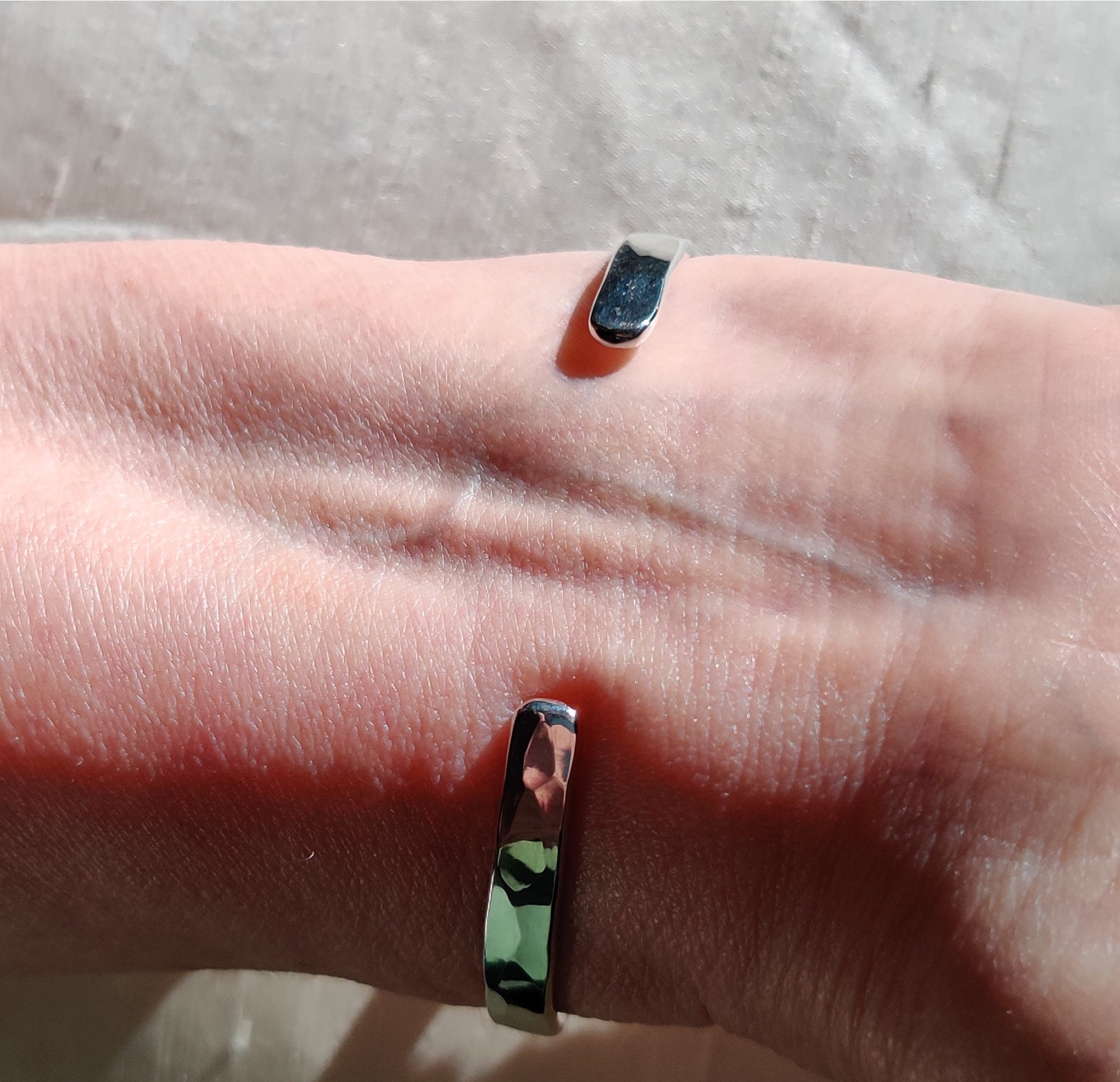 Sterling Silver Cuff Style Hammered Bracelet