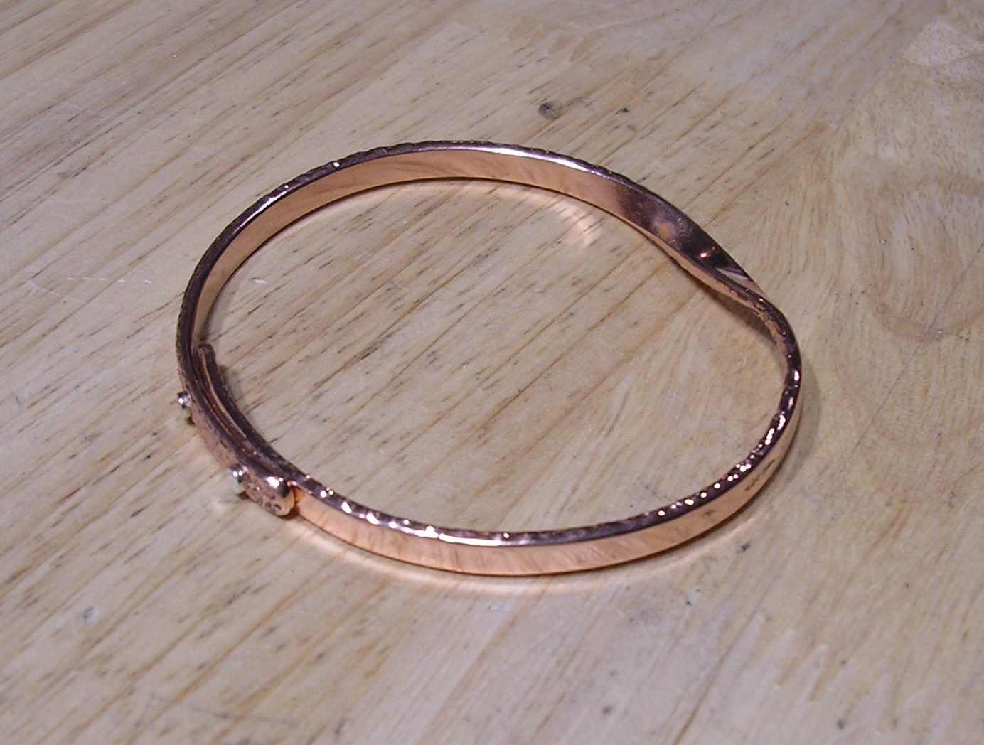 Copper Mobius Bracelet With Sterling Silver Rivets