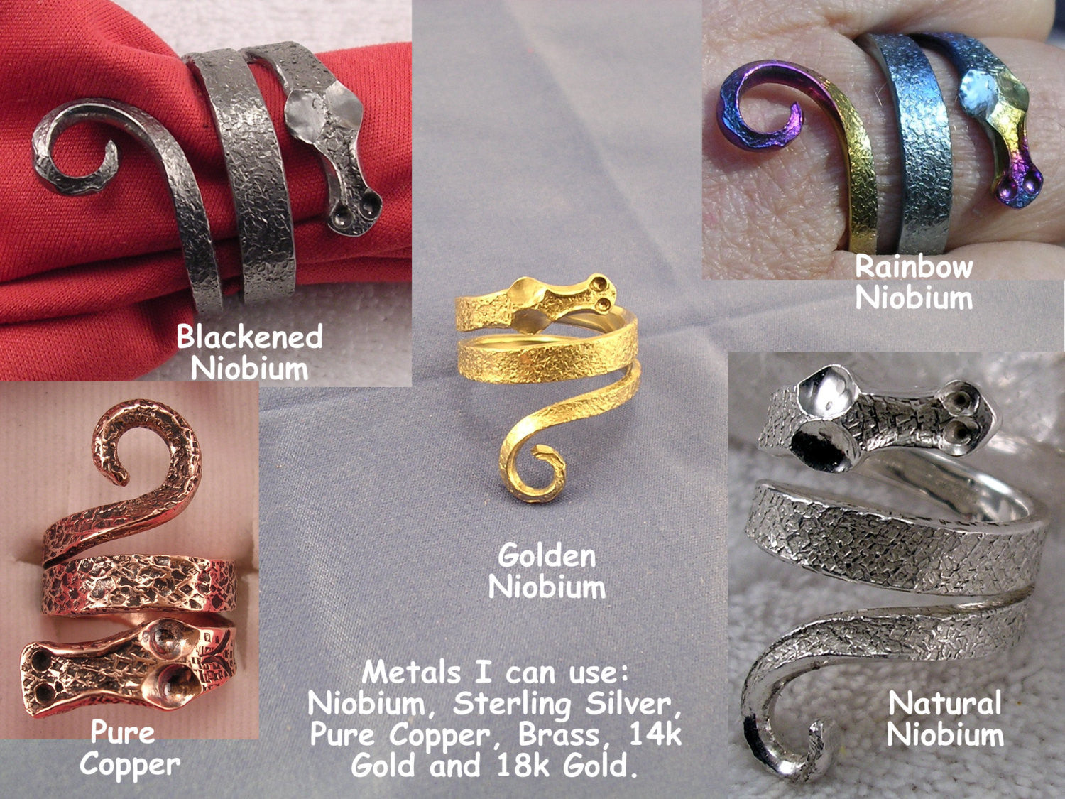 Dragon Energy Ring™  in Pure Niobium Colored by Oxidation.