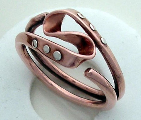 Blackened Niobium Wave Energy Ring™ with Sterling Accents