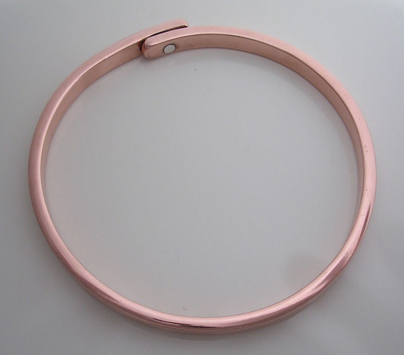 Silver Button Copper Bracelet
