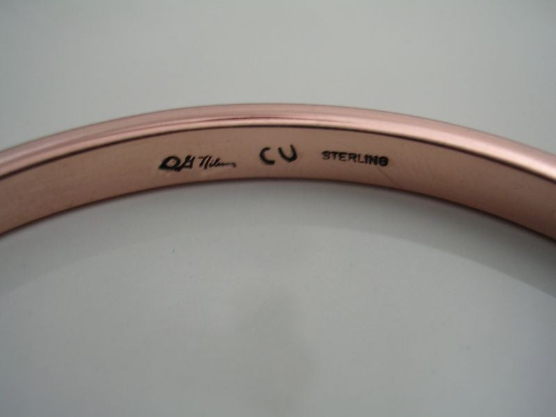 Silver Button Copper Bracelet