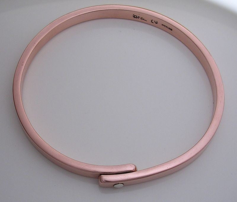 Silver Button Copper Bracelet
