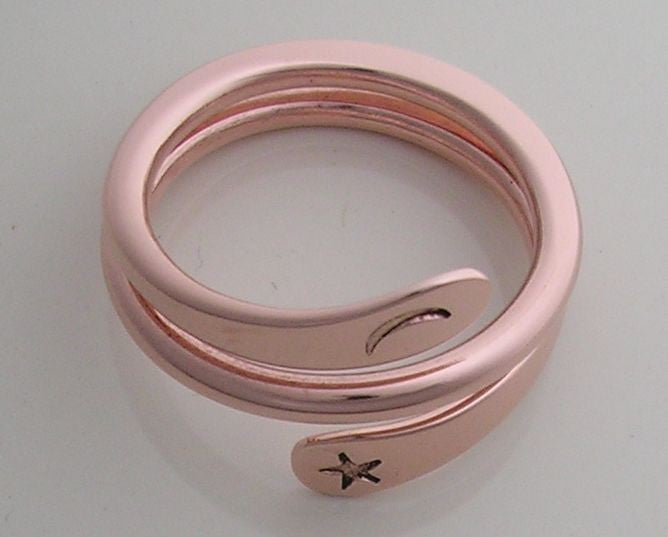 2 Turn Moon Star Energy Ring™ in Pure Copper