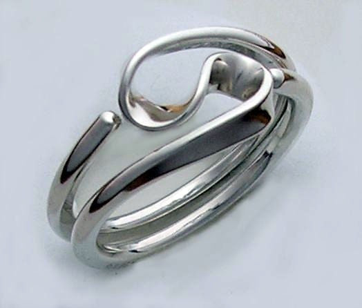Energy Ring™ Two Turn Vortex Energy Ring ™ in 12 gauge Sterling Silver