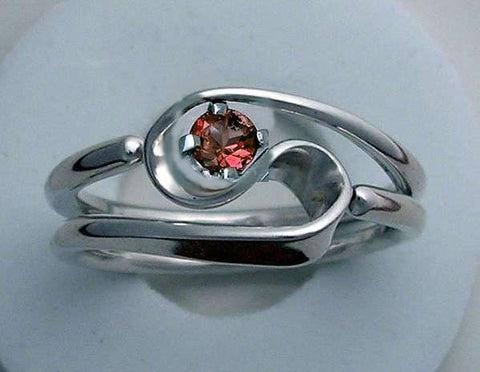 Blackened Niobium Wave Energy Ring™ with Sterling Accents