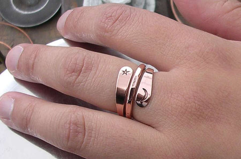 Blackened Niobium Wave Energy Ring™ with Sterling Accents