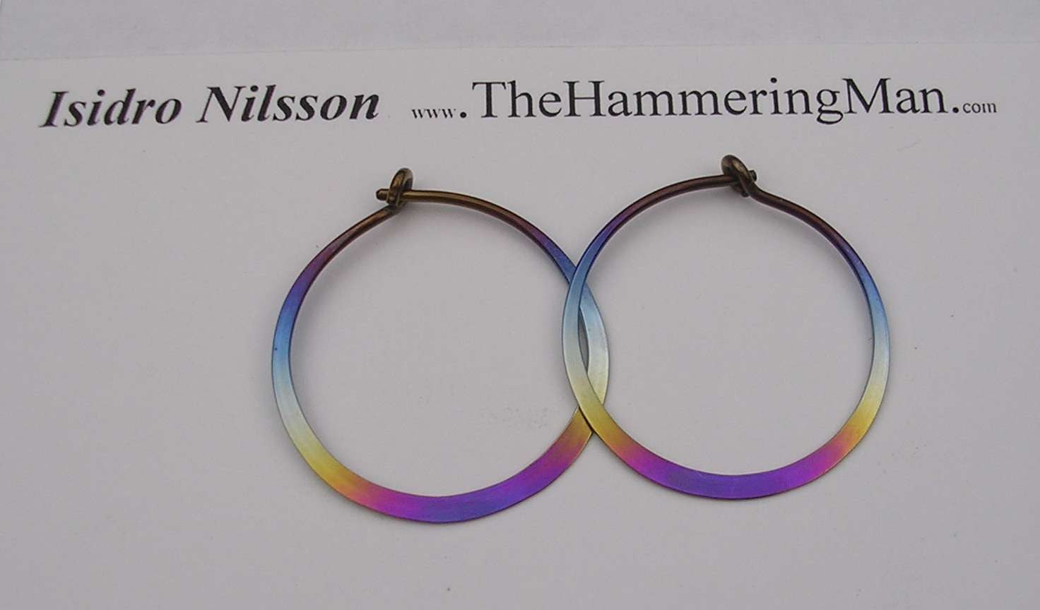 Niobium Hoop Earrings - Rainbow Colors In Various Sizes