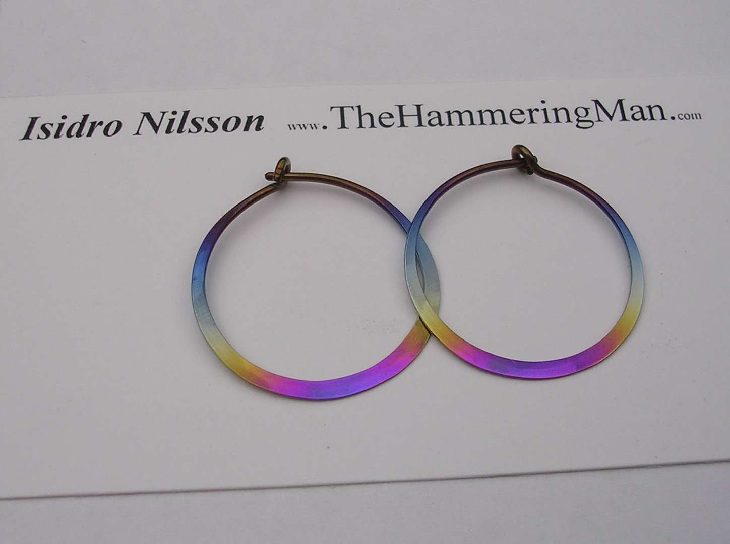 Niobium Hoop Earrings - Rainbow Colors In Various Sizes