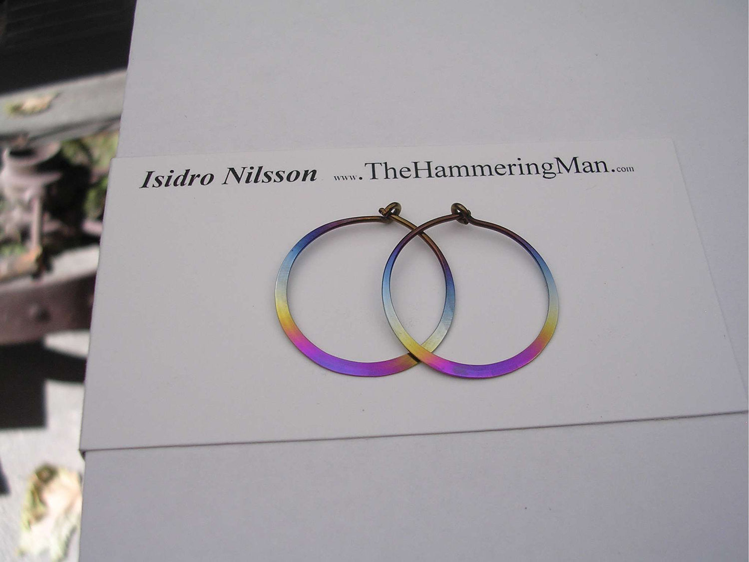Niobium Hoop Earrings - Rainbow Colors In Various Sizes
