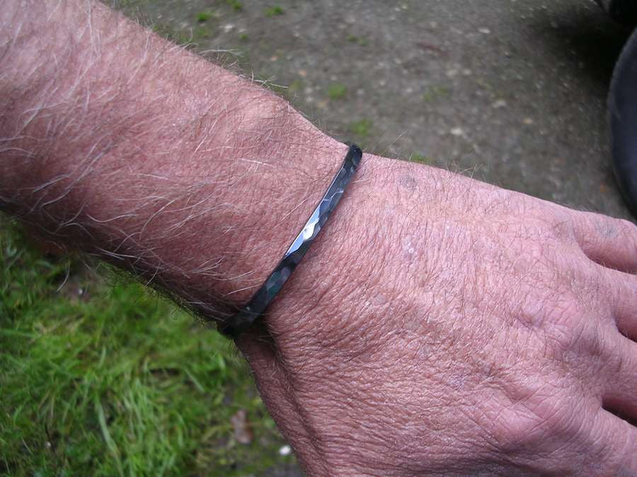 Pure Blackened Niobium Bracelet for Men and Women