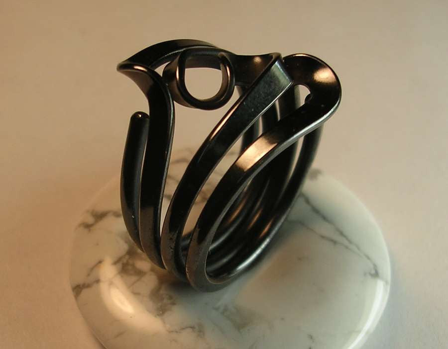 Blackened Niobium Four Turn Vortex Energy Ring™