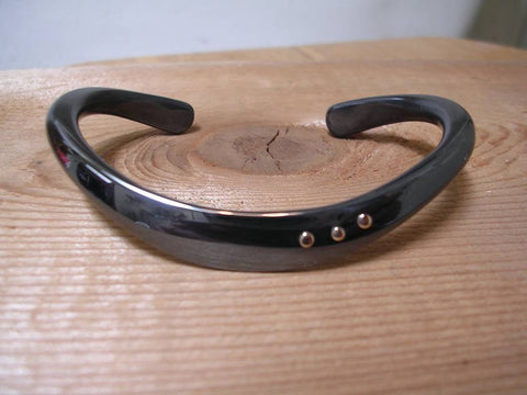 Pure Blackened Niobium Bracelet for Men and Women