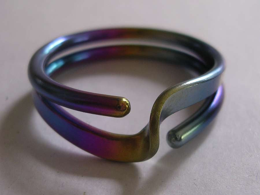 Colored Niobium 2 Turn Wave Energy Ring