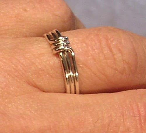 A set of Two - Twin Peaks Rings in Sterling Silver
