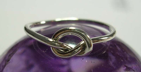 14 Gauge Double Love Knot Ring in Sterling Silver
