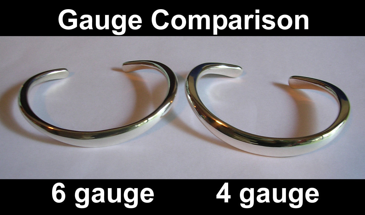 Sterling Silver Classic Bracelet Hand Forged in 6 Gauge