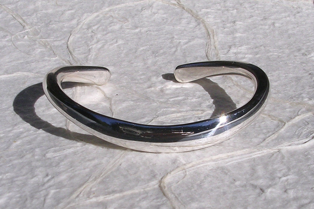 Sterling Silver Classic Bracelet Hand Forged in 4 gauge