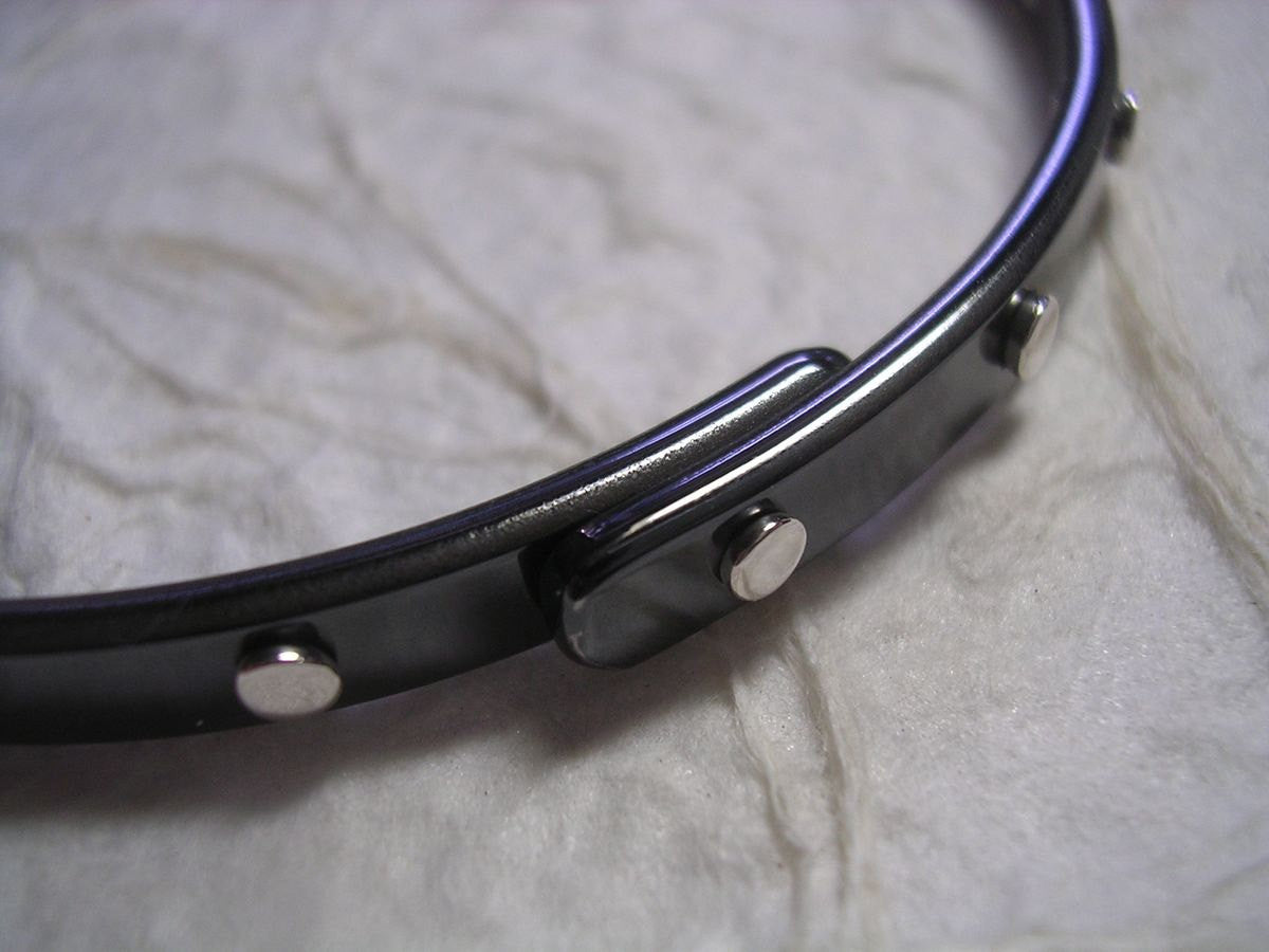Niobium Bracelet with 18 Sterling Silver Rivets