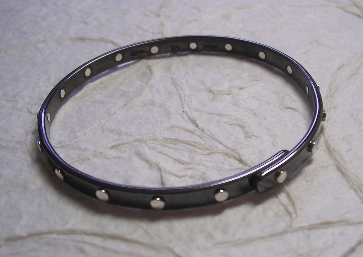 Niobium Bracelet with 18 Sterling Silver Rivets