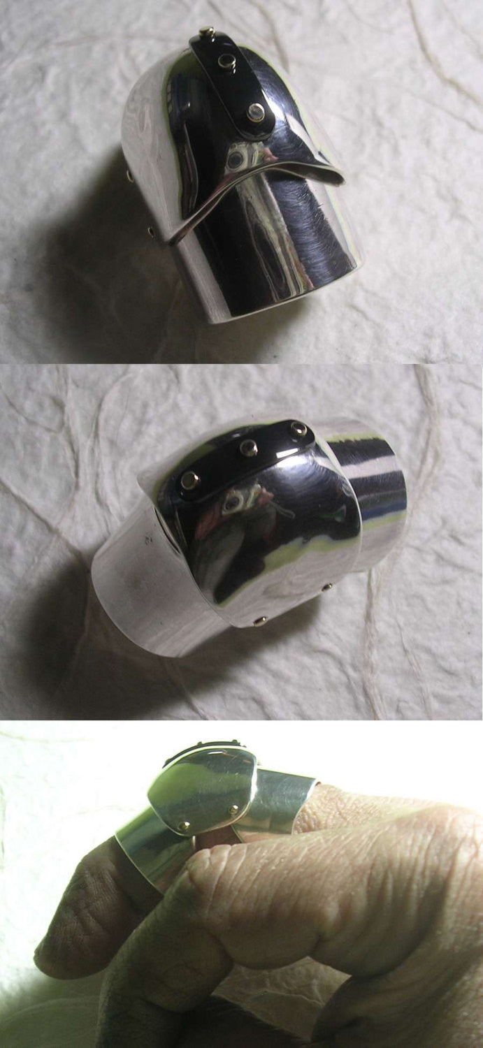 Articulated Knuckle Ring In Sterling, Brass and Blackened Niobium