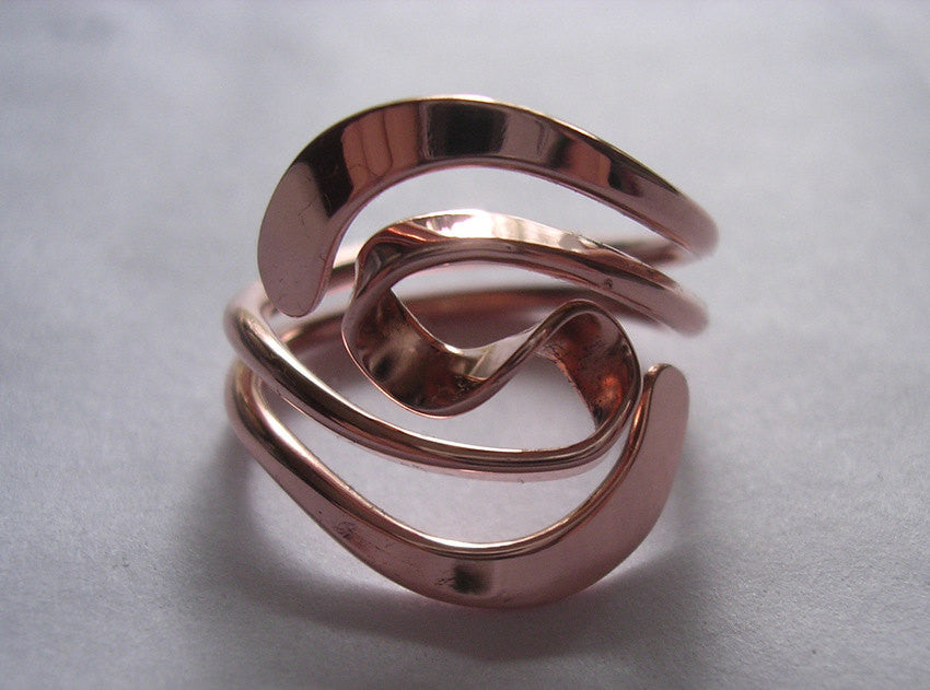 Winged Two Turn Vortex Energy Ring in Pure Copper