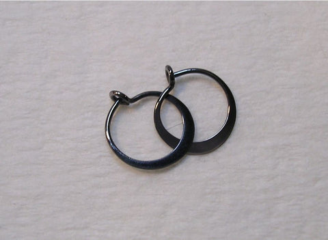 Spiral Earrings - One Piece Design in Pure Niobium