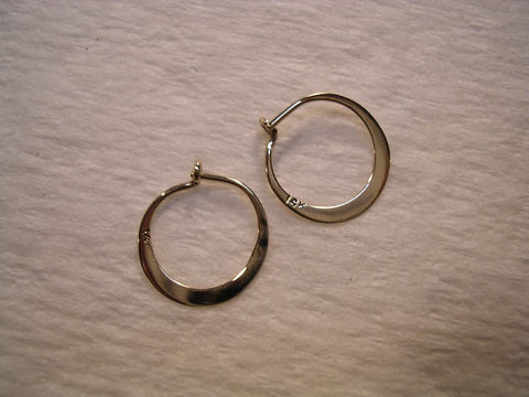 Tiny SLEEPER Hoop Earrings in Blackened Niobium