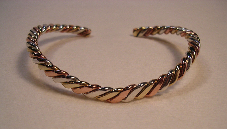 Twisted Tri-Metal Classic Bracelet