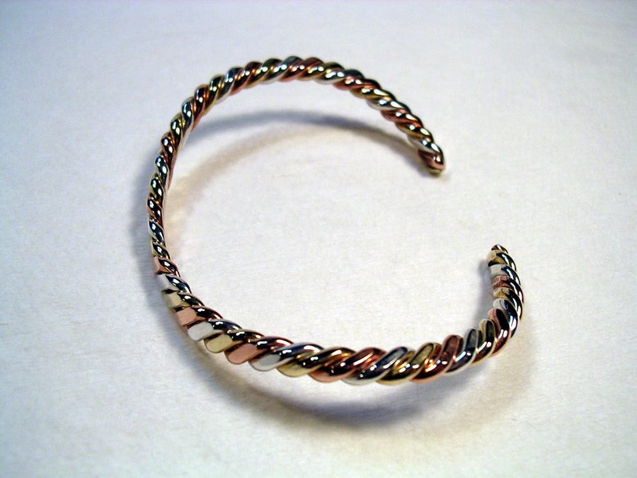Twisted Tri-Metal Classic Bracelet