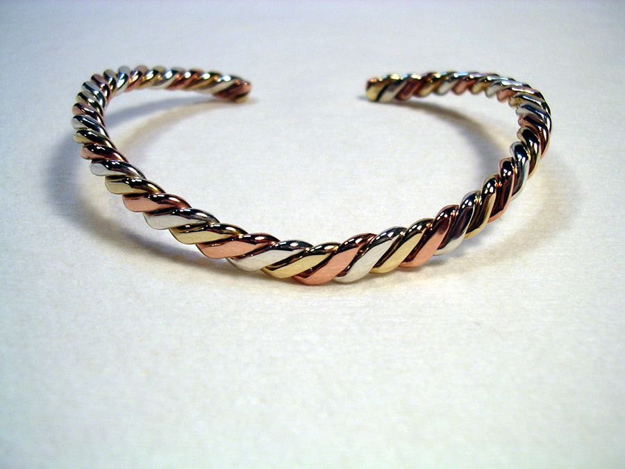 Twisted Tri-Metal Classic Bracelet
