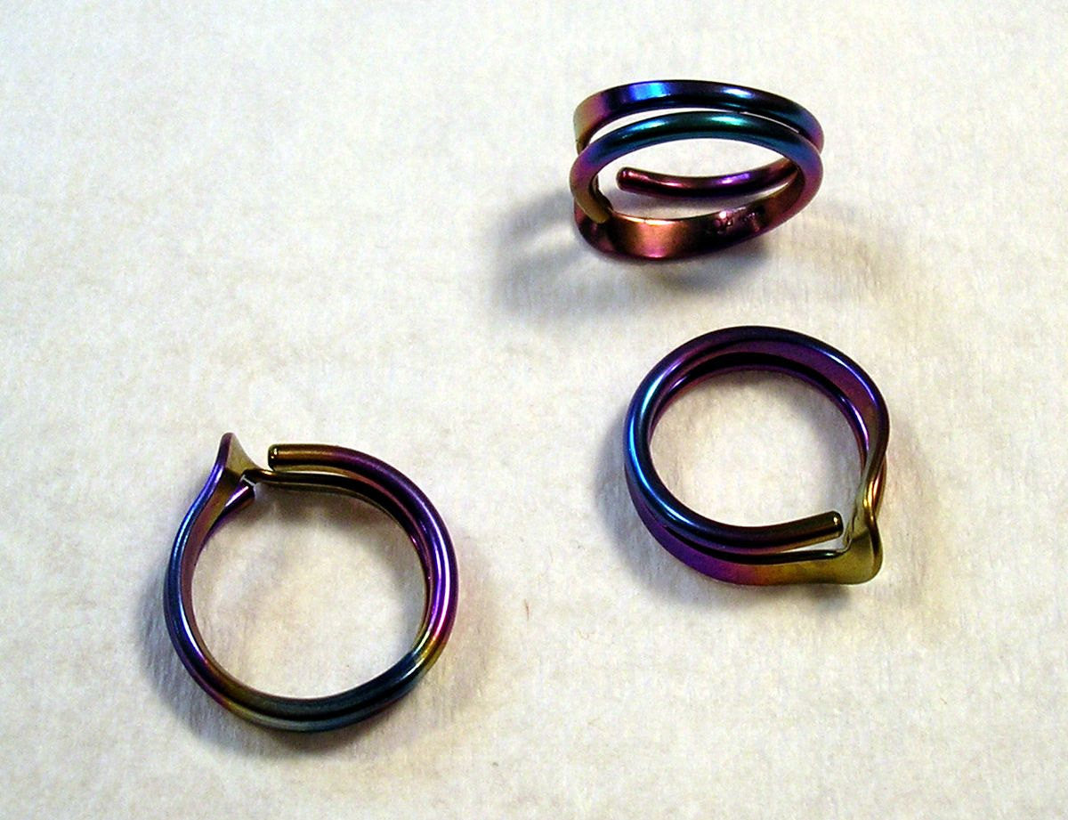 Colored Niobium 2 Turn Wave Energy Ring