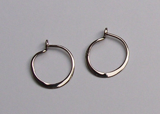 Tiny Sleepers - Hoop Earrings in Solid 14k Gold - Yellow, White or Rose Gold