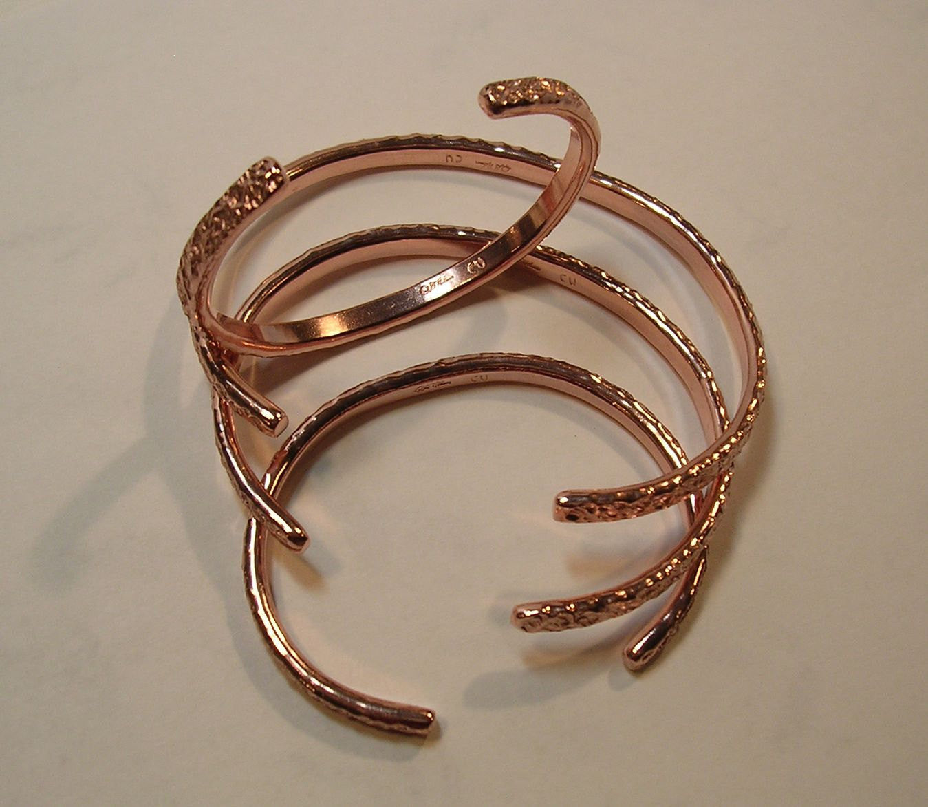 Heavily Textured ( Mock Pavé ™ ©) Pure Copper Cuff Bracelet
