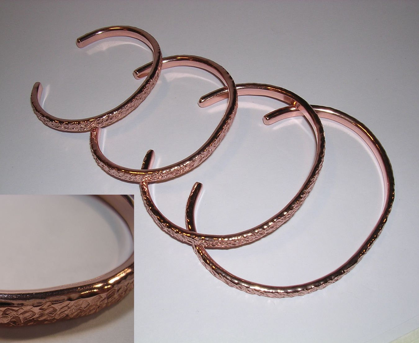 Heavily Textured ( Mock Pavé ™ ©) Pure Copper Cuff Bracelet