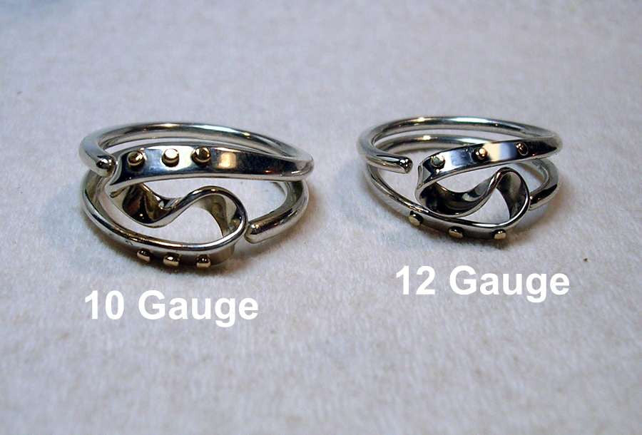 Steampunk Vortex Energy Ring™ Sterling with 14k Gold Rivets