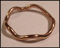 A Band of subtle Waves in Pure Copper, Sterling silver or Brass