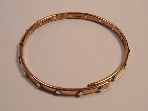 12 Rivet Ring in Copper and Sterling