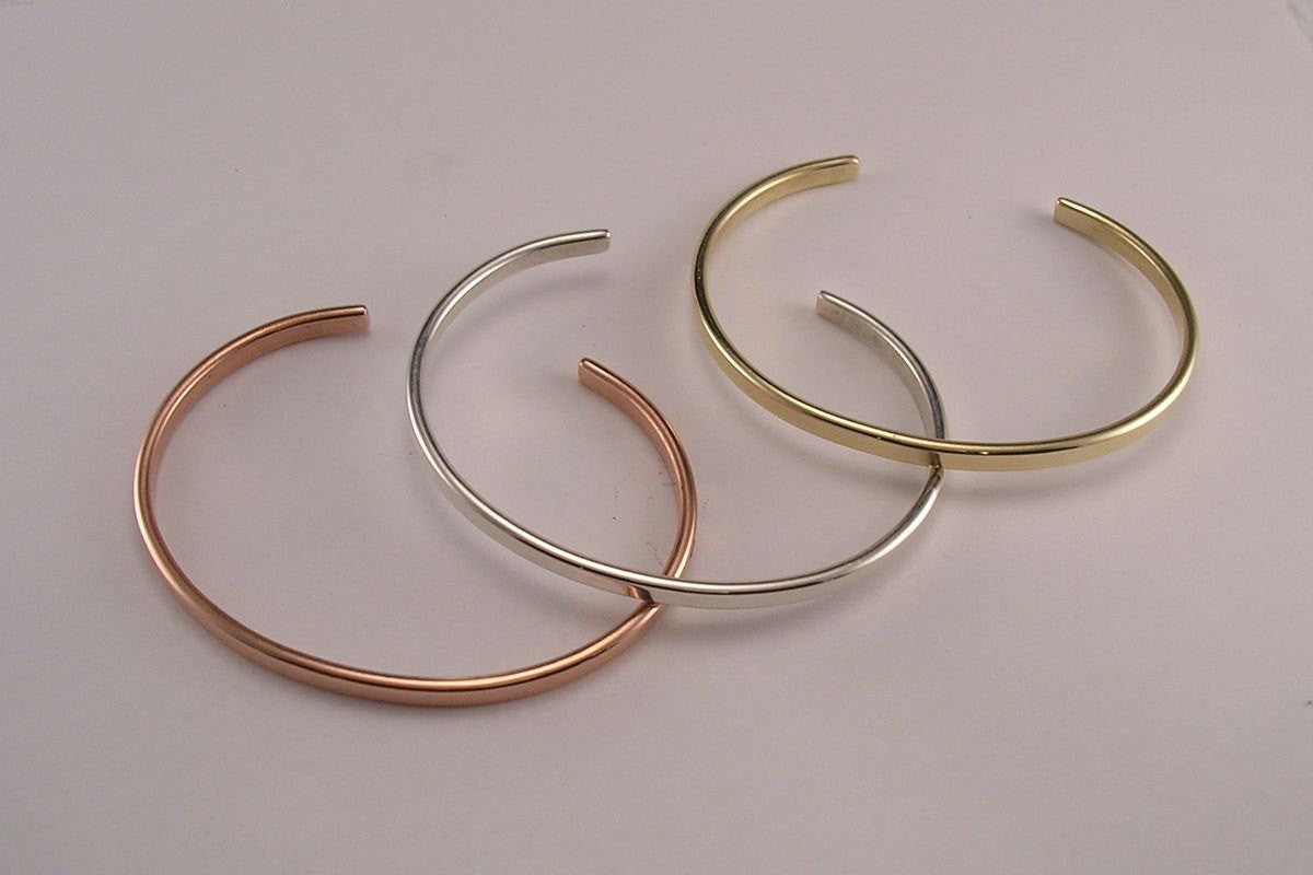 Copper Sterling Brass Bracelet Set