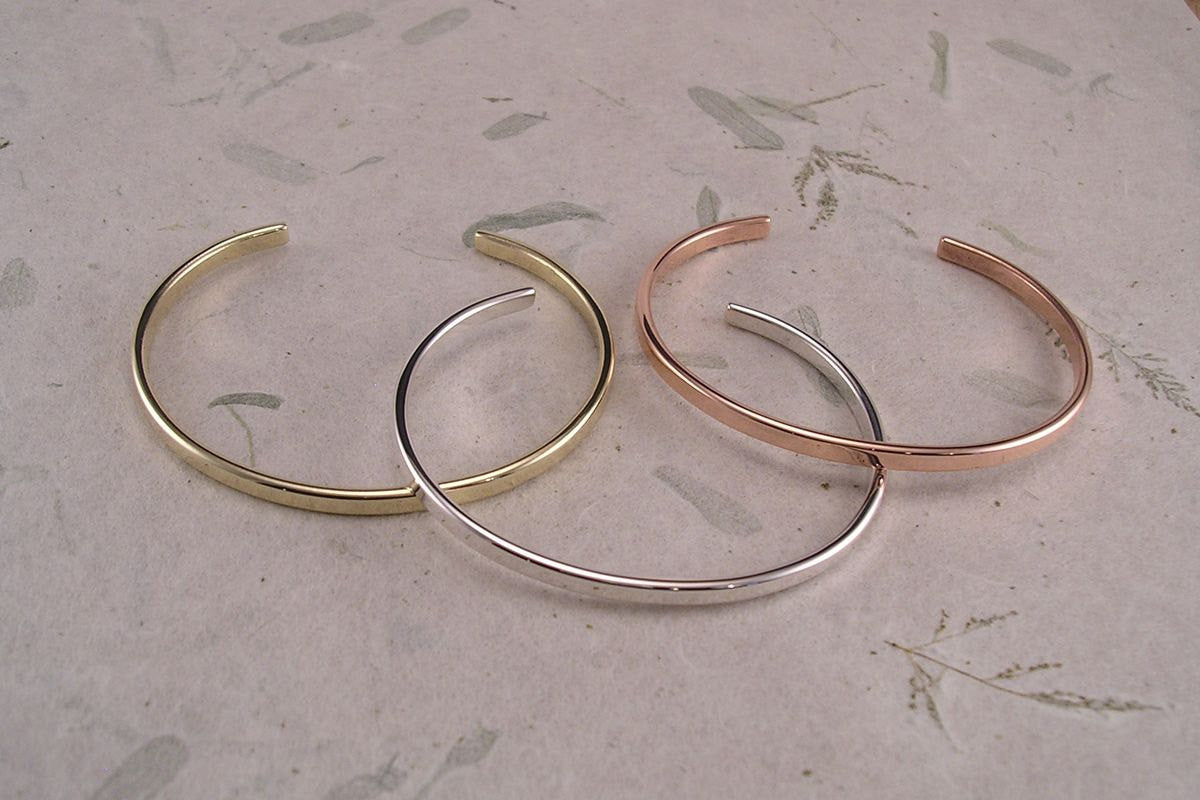 Copper Sterling Brass Bracelet Set