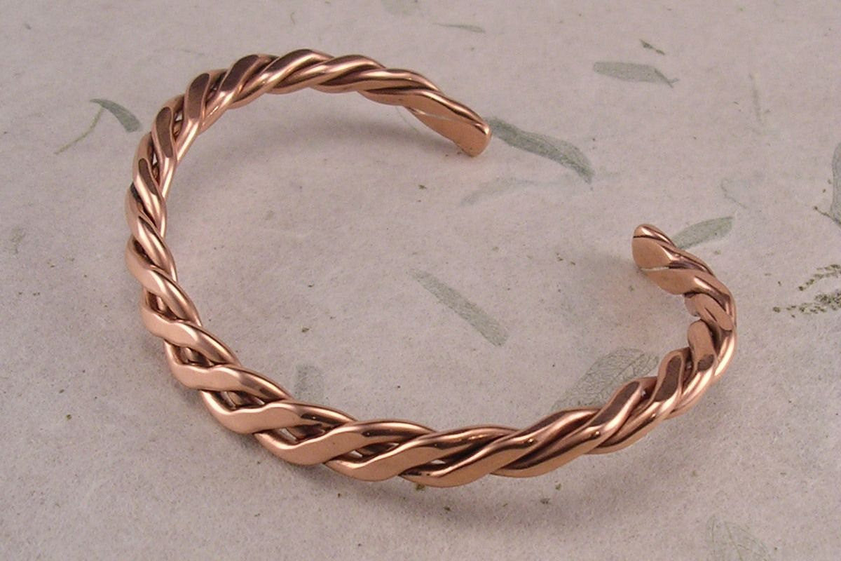Copper Bracelet Wire Woven Classic Cuff