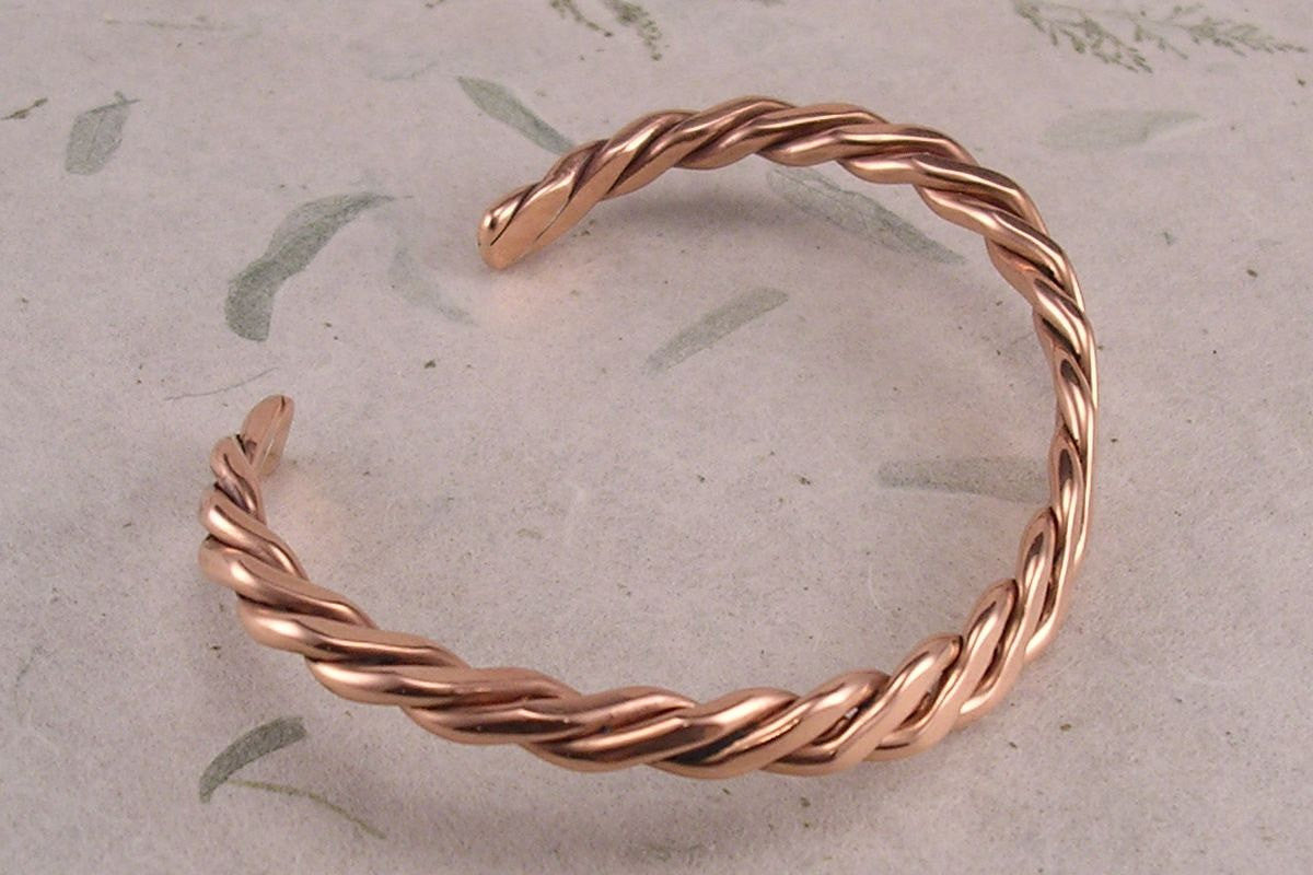 Copper Bracelet Wire Woven Classic Cuff