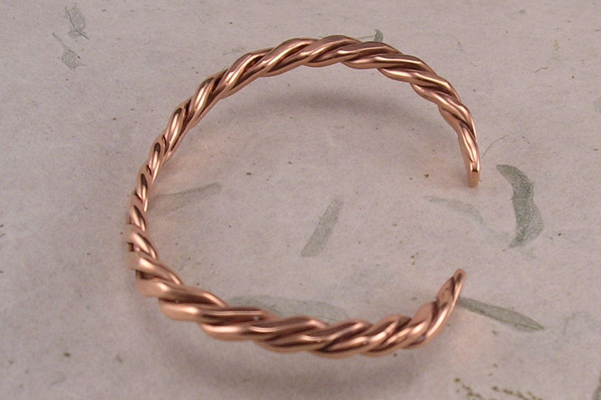 Copper Bracelet Wire Woven Classic Cuff
